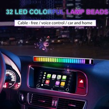 Car LED Sound Control Lights RGB Ambient Pickup Rhythm Lamp Strip Music USB Bulb