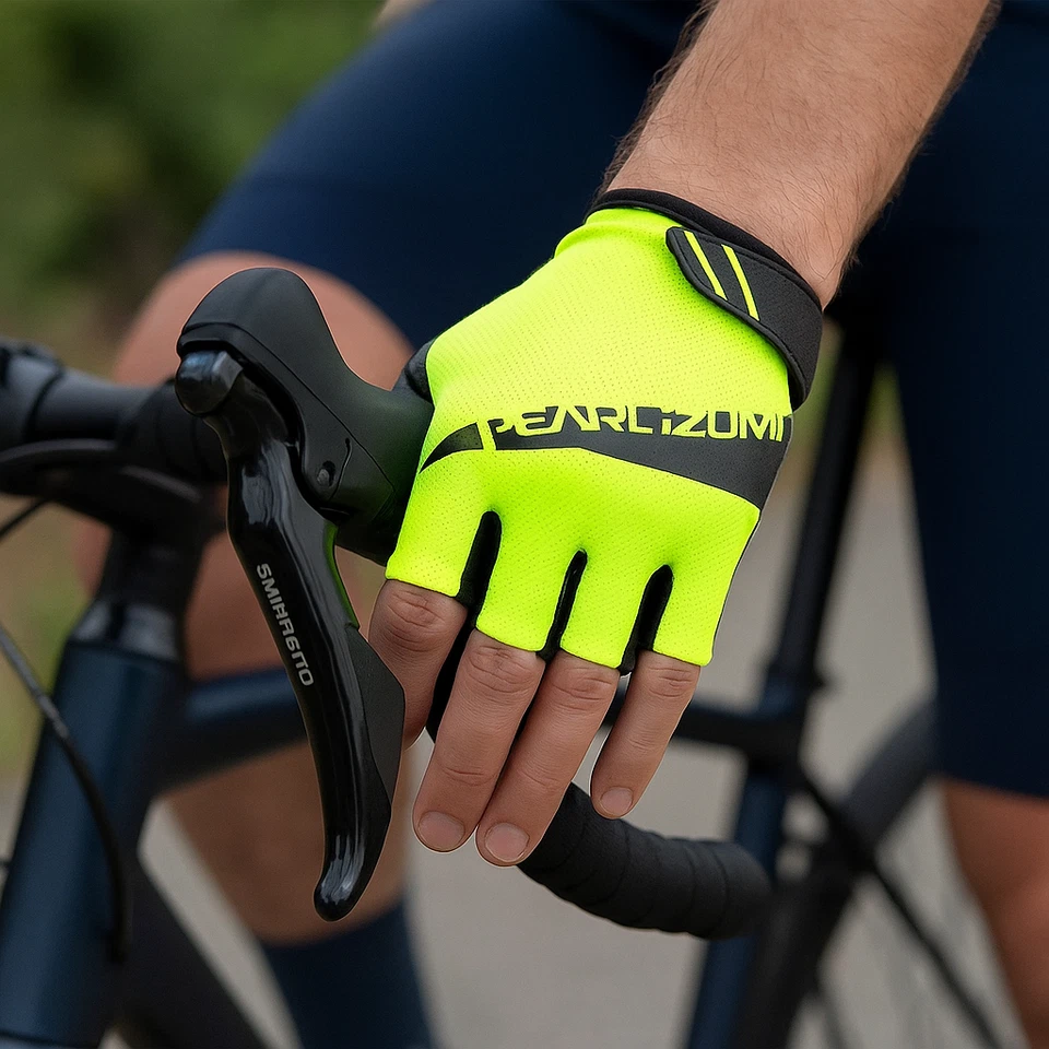 PEARL iZUMi Select 骑行手套灰色伏黄色小号 S 自行车装备 — 第 3/3 张图片