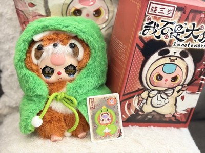 The Baby Three I'm Not a Warrior - Dinosaur Hero Red Panda- Liquid Glitter Eyes