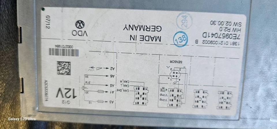 Volkswagen Transporter - Caravelle T5 2012 Diesel Tachometer 7E0957041D Foto 3 de 4