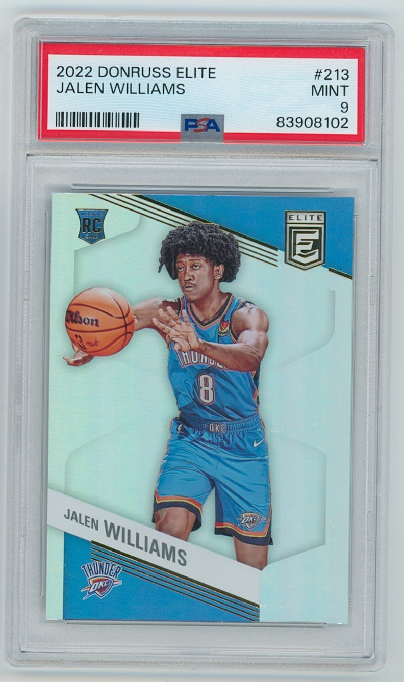 2022 -23 Panini Elite Jalen Williams Rookie #213 PSA 9 Mint