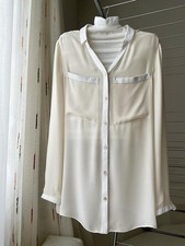 Women Armani Jeans Shirt Beige Viscose 38 / M...