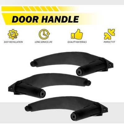 3Pcs Inner Door Handle Pull Trim Cover For BMW X5 E70 X6 E71 E72 2008-2014 Black