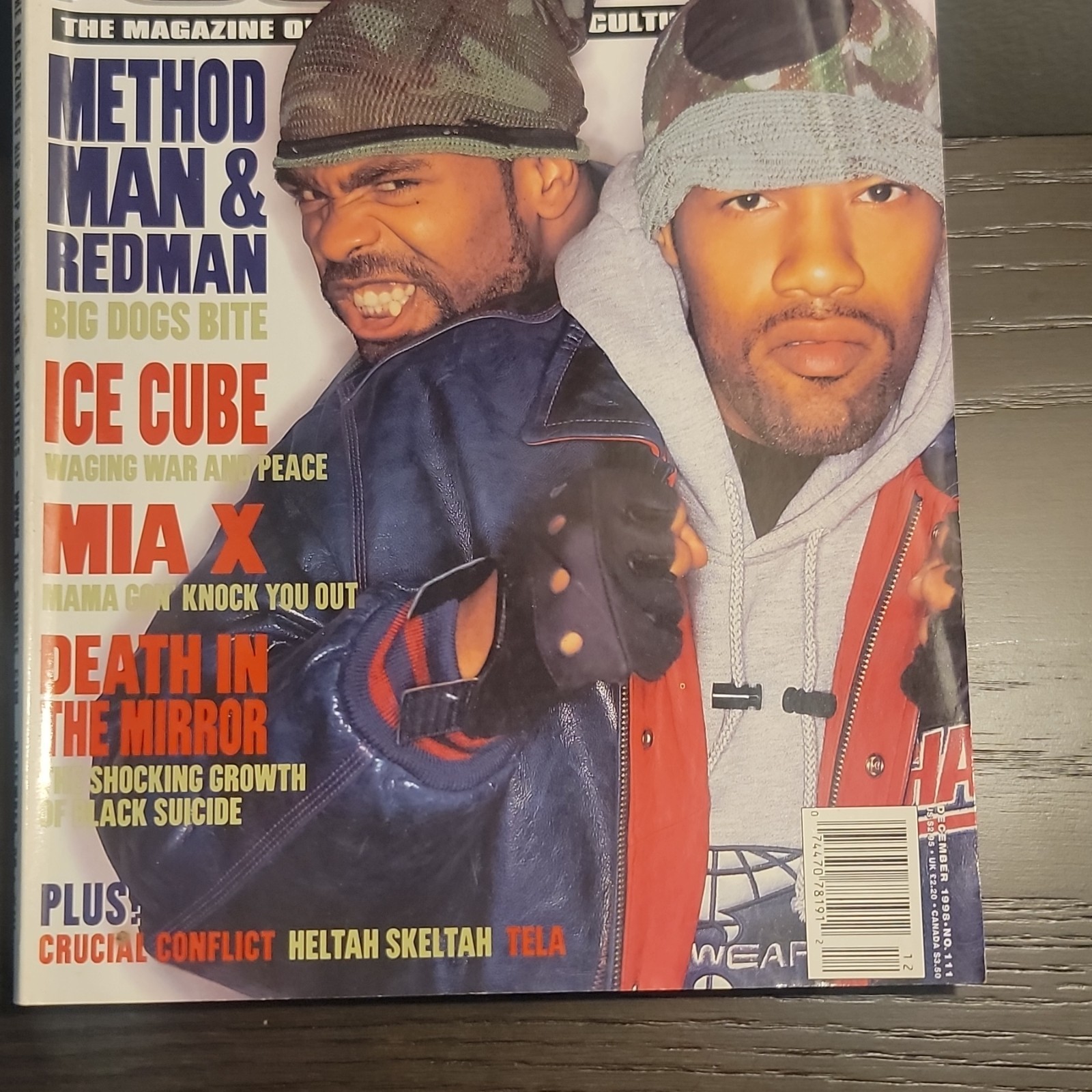 The Source Magazine December 1998 Issue 111 Method Man Redman Ice Cube Hip Hop