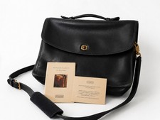 1990 Vintage Coach Black Briefcase Turn Lock ...