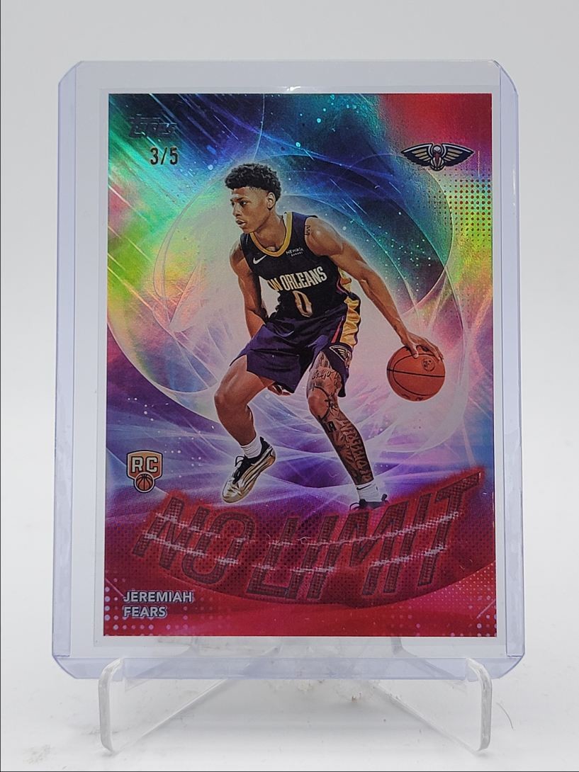 JEREMIAH FEARS 2025-26 TOPPS BASKETBALL NO LIMIT ROOKIE RED RC /5 Q4427