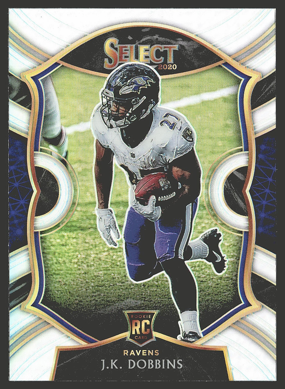 2020 Panini Select #52 J.K. Dobbins Silver Prizm RC