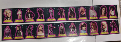 UNCUT VINTAGE TOPPS COMPLETE BATTLESTAR GALACTICA STICKER SET 2 Strips vtg sheet