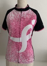 Canari Cycling Jersey Shirt Adult Small Pink Black Short Sleeve Full Zip Top