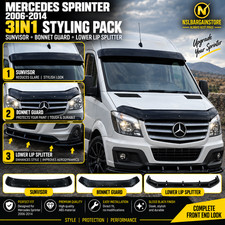 MERCEDES SPRINTER 2006-2014 3in1 LIPPENSPLITTER MOTORHAUBE SCHUTZ SONNENBLENDE SONNENBLENDE