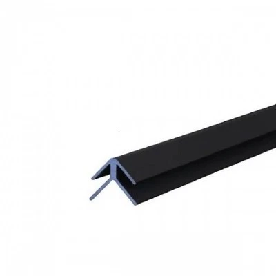 Profils aluminium pour panneau composite aluminium-angle en U - noir NORDLINGER