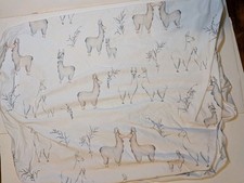 Oilo Baby Fitted Crib Sheet 28x52" Thick Cotton Kissing Llamas Natural Colors