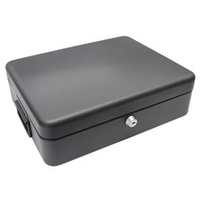 12" Security Box Black Contents Secure Carry Handle Cathedral - 24 Hour Delivery