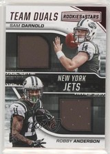 2018 Panini Rookies & Stars Team Duals Relics /99 Robby Anderson Sam Darnold pm6