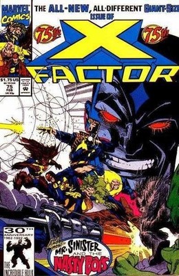 X-Factor (1986) #  75 (8.0-VF) the All-New,All-Different 1992