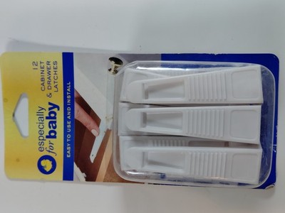 Especially For Baby 12 Pack Cabinet & Drawer Latches Child Safety Locks White