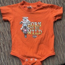 Harley Davidson Born To Be Wild Minnesota Baby One Piece 12 Months USA Made