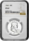 1962 50C Silver Proof Franklin Half Dollar NGC Graded PF 67