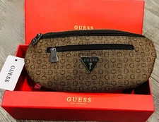 Guess Authentic Cocoa Fanny Pack Santos Travel Belt Bag NWT