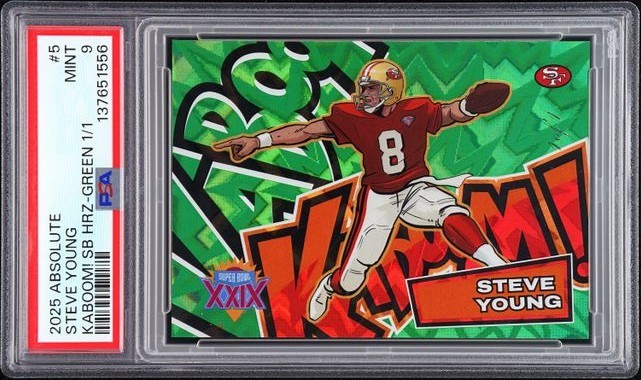 2025 PANINI ABSOLUTE KABOOM! SUPER BOWL HORIZONTAL #5 STEVE YOUNG KABOOM! 1/1