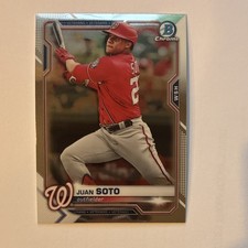 Topps 2021 Bowman Chrome Juan Soto #84 Washington Nationals MLB Base