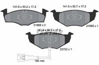 Textar Bremsbelagsatz, Scheibenbremse 2186801 FüR Skoda VW