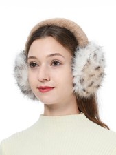 Women's Winter Earmuffs Plush Faux Fur Ear Muffs Outdoor SKI Ear Warmers for ...