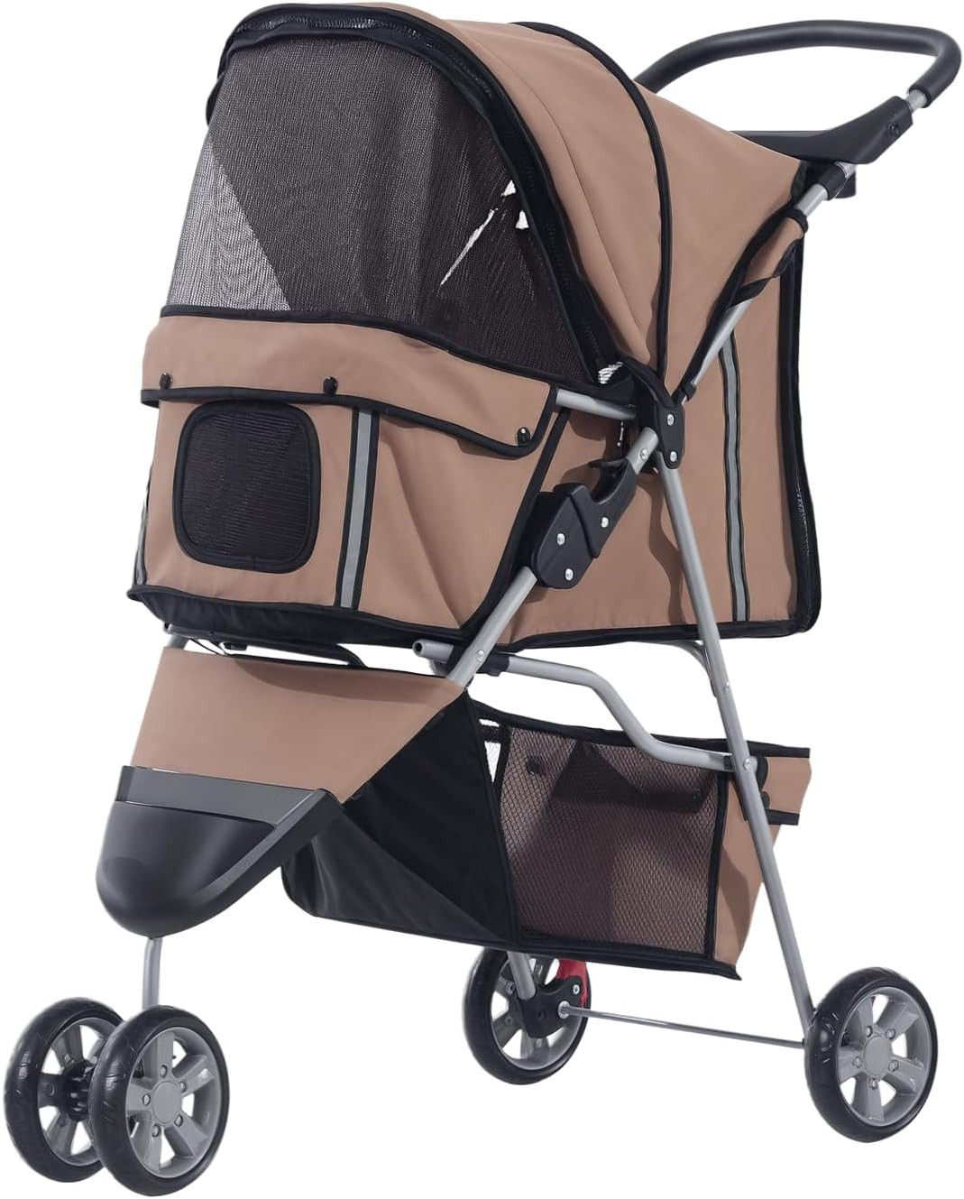 Passeggino Cani Design Moderno Caffè 75x45x97 cm | Pet Stroller
