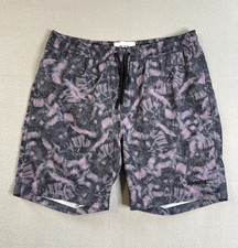 Wax London Brockwell Swim Shorts Mens Medium Purple Tie Dye Trunks SS23