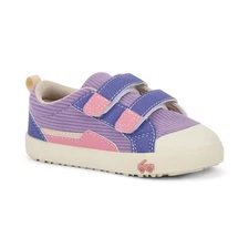 New See Kai  Run  Riley purple corduroy  hook/loop sneakers, 11 child, NWT