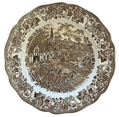 J&G Meakin Royal Staffordshire Stratford Stage Brown 10.5  Dinner Plate