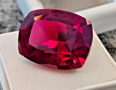 Blood Pigeon Red Ruby Cushion 24-25 Ct Natural Loose Certified Gemstone AB009