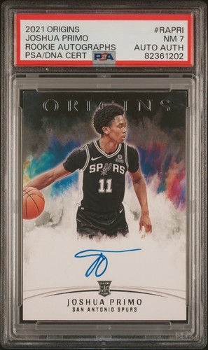 2021 PANINI ORIGINS RC AUTOS #RAPRI JOSHUA PRIMO ROOKIE RC PSA 7 AUTO AUTHENTIC