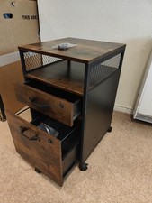 Filing Cabinet Mobile File Cabinet with 2 Lockable Drawers, Office Cabinet