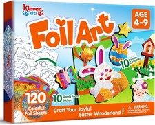 Klever Kits Easter Foil Art Kit for Kids - Arts  Crafts Supplies, Mess Free