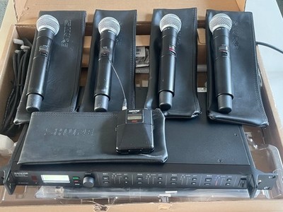 Shure ULXD4Q QUAD System 4 x ULXD2 Handheld SM58 1 x ULXD1 Bodypack K51 606-670!