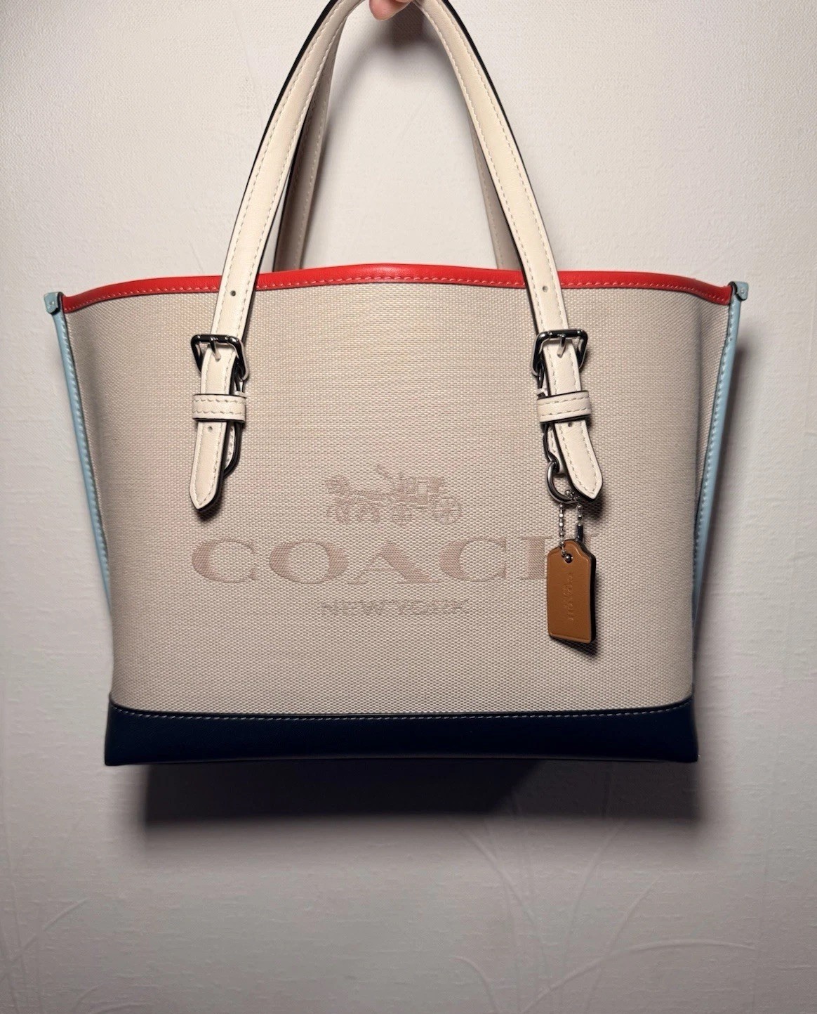 Coach Mollie Women's Tote Handbag, Small - CB561 (Jacquard/Natural Multi)