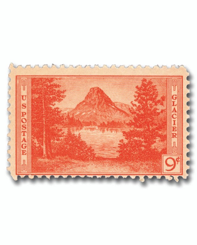 us stamps 1934: unused Scott # 748  Glacier National Park
