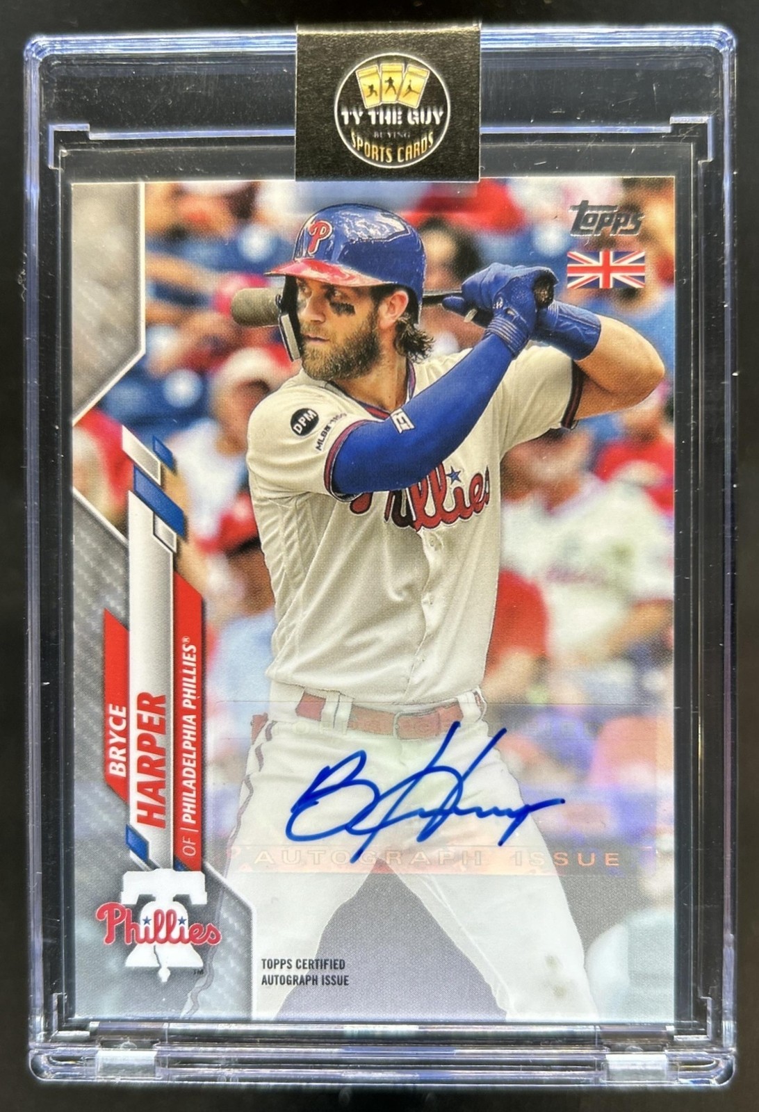 2020 Topps UK Edition Bryce Harper Auto Autograph Platinum #1/1 Phillies