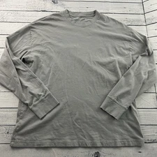 Abercrombie & Fitch Soft A&F Essentials Long Sleeve Blank T Shirt Men's XL Gray