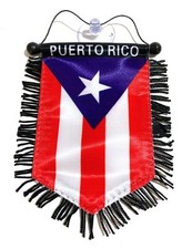 Puerto Rico flag for car Puerto Rican accessories mini banner hanging decorat...