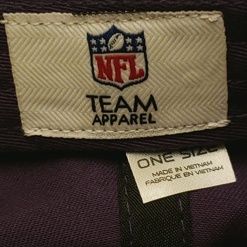 Cappello con berretto Minnesota Vikings adulto taglia unica viola strapback logo calcio NFL ottime condizioni - Foto 10 di 12