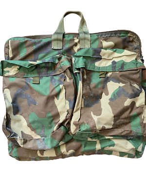 US Army Military Flyers Pilot Helmet Bag Woodland BDU Camo | eBay