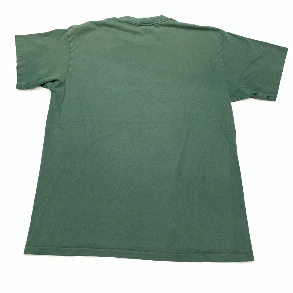 Isla de caza vintage años 90 puntada única grande algodón verde bordado hecho en EE. UU. Foto 4 de 4