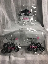 Clear Makeup travel bags (3) With mini jars & bottles LORD & Taylor NEW