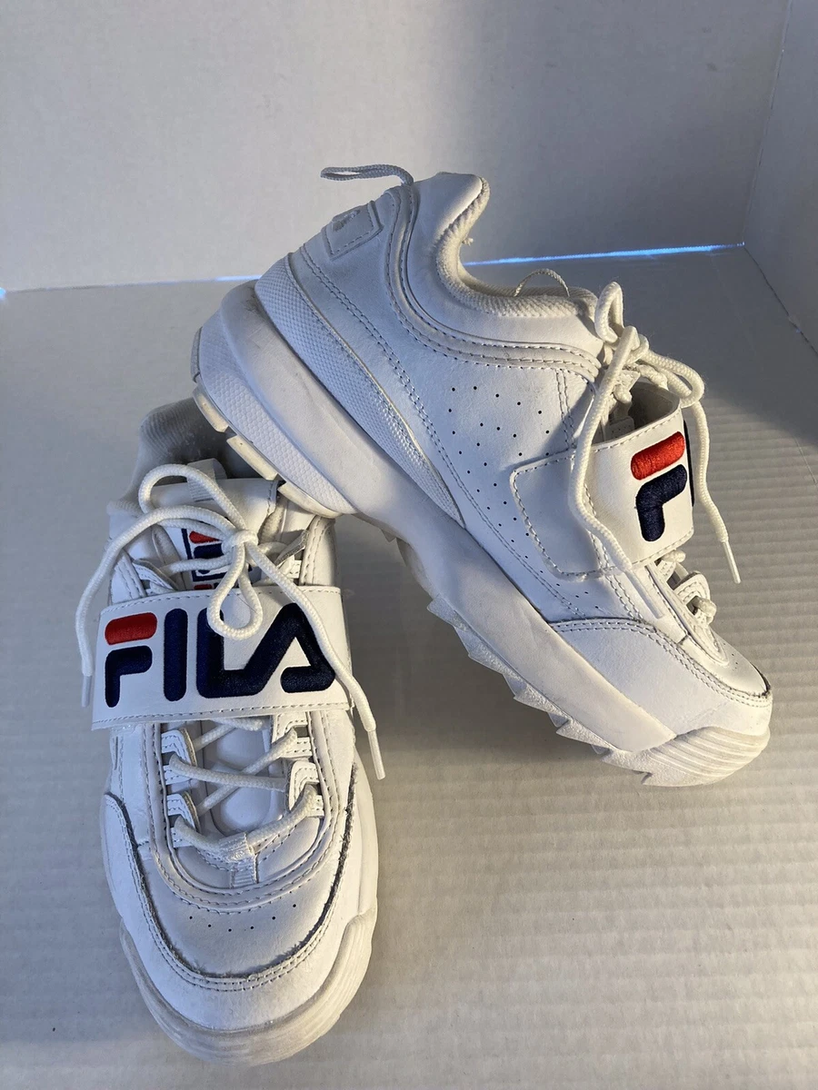 Fila Disruptor 2 Appliqu SneakersWomens Size 7 White Hook Loop Tie