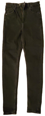 jeans high waist 34 damen bershka denim schwarz