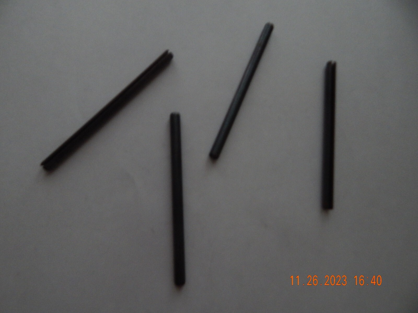 ROLL PINS. 1/4 x 4" CARBON STEEL. 4 PCS. NEW
