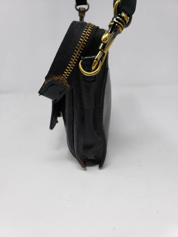 Bolso Bandolera Cartera Kelsi Dagger Brooklyn Cuero Negro Envejecido Foto 4 de 4