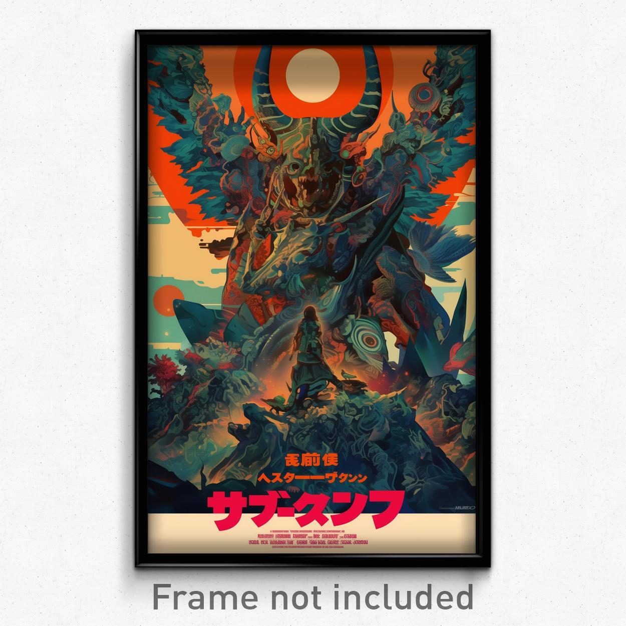 Vintage Indonesian Movie Poster - Hidden Aurora Retro Art Print  